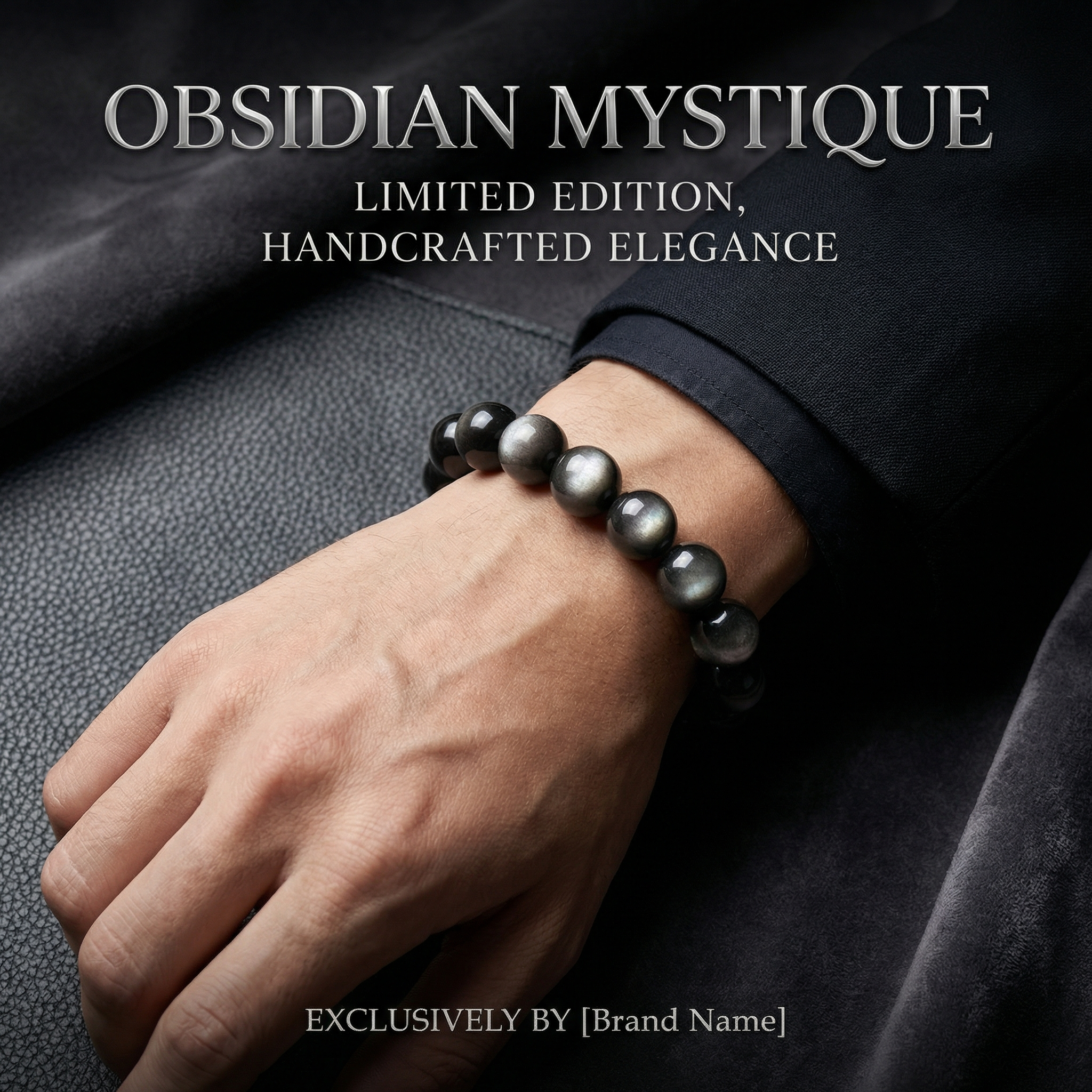 Lunar Gaze Obsidian Bracelet