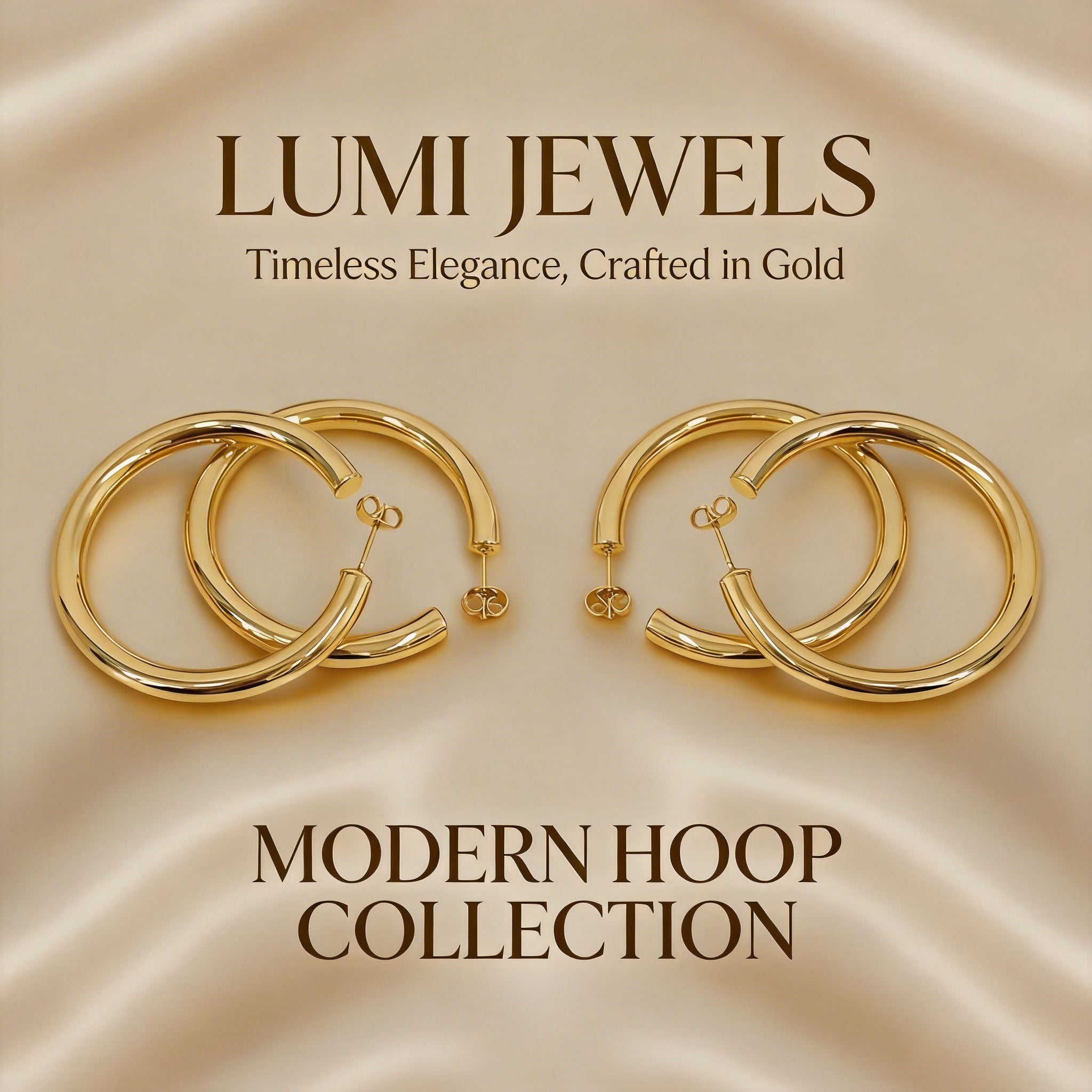 Sculpted Gold C-Hoops