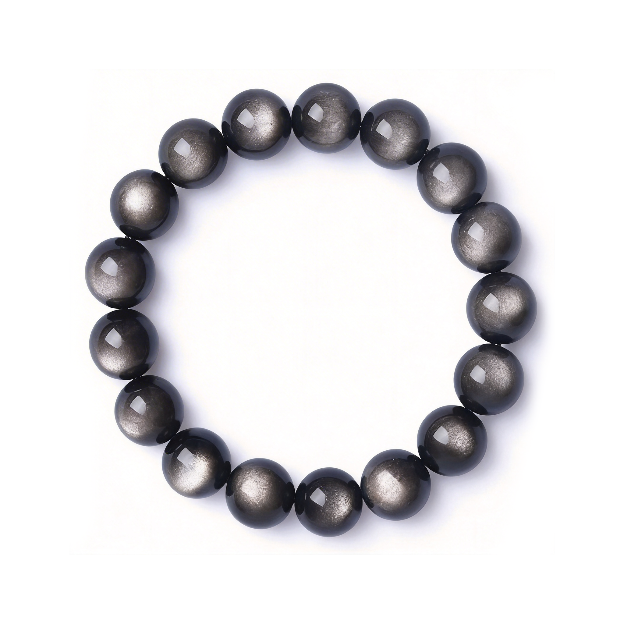 Lunar Gaze Obsidian Bracelet